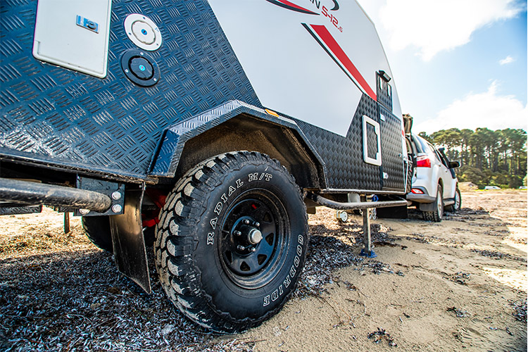 Camper trailer wheels