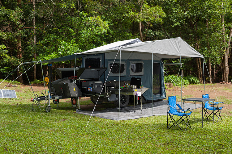 Camper Tent parked 