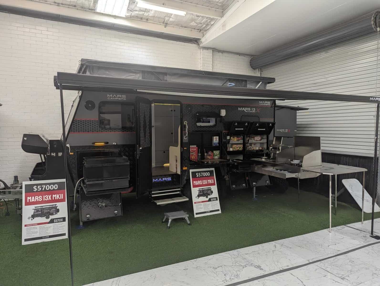 Mars Campers Sydney Showroom Demo of Mars 13X Hybrid Caravan
