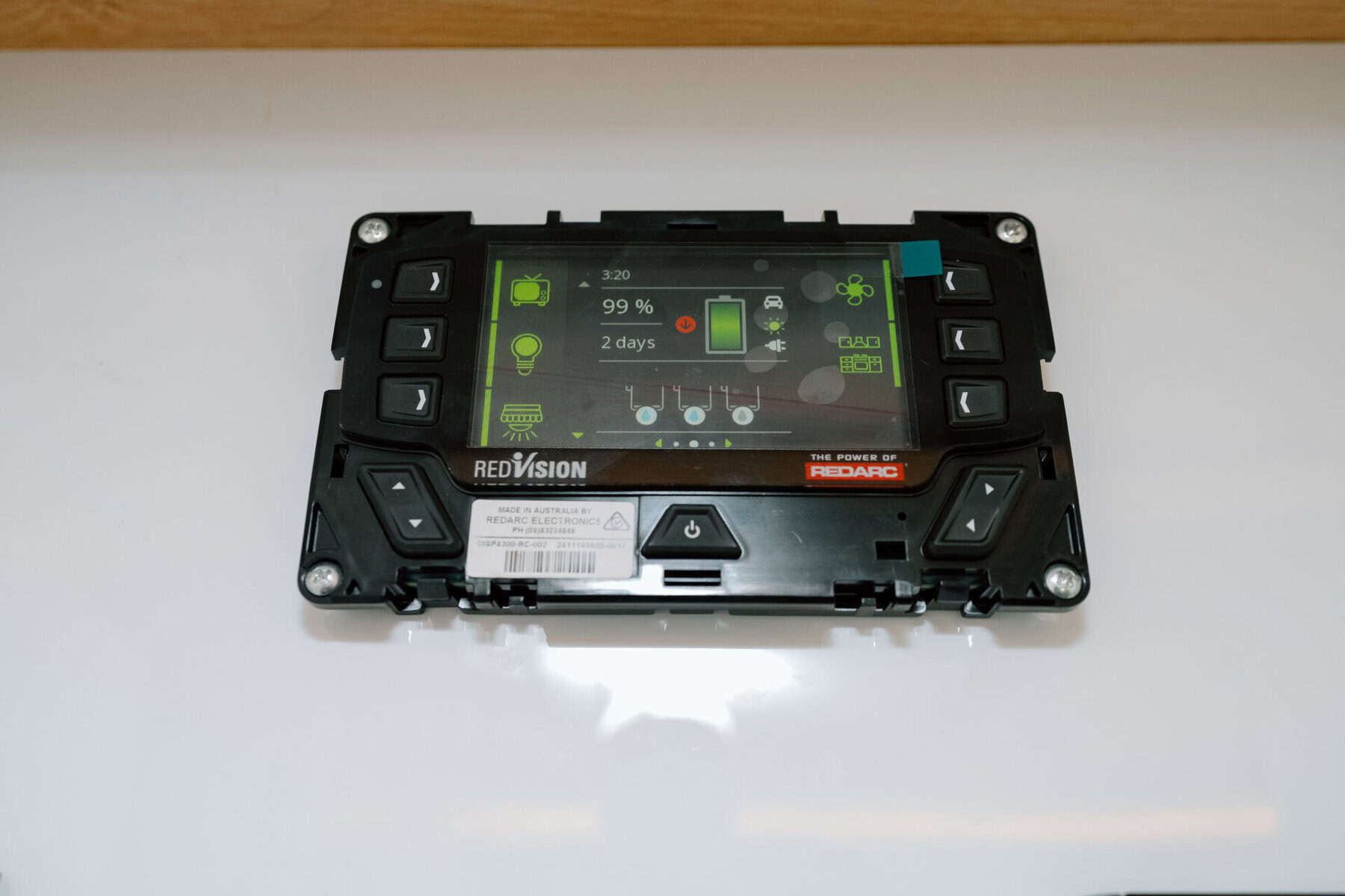 Mars 22 foot Offroad Couples caravan interior redarc alpha 50 redvision screen