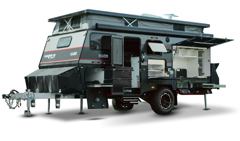 Mars 15 premium S offroad couples hybrid caravan With Side Slidewebp